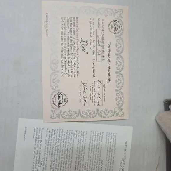 Lisa Sleepy Porcelain Baby Doll Ashton Drake Picture Perfect Babies COA BOX Mint - Picture 5 of 8